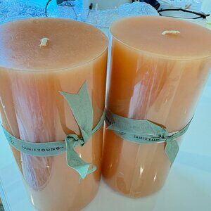 NEW!!! LIMITED EDITION Jamie Young Co. Designer Pillar Candles – Set of 2
